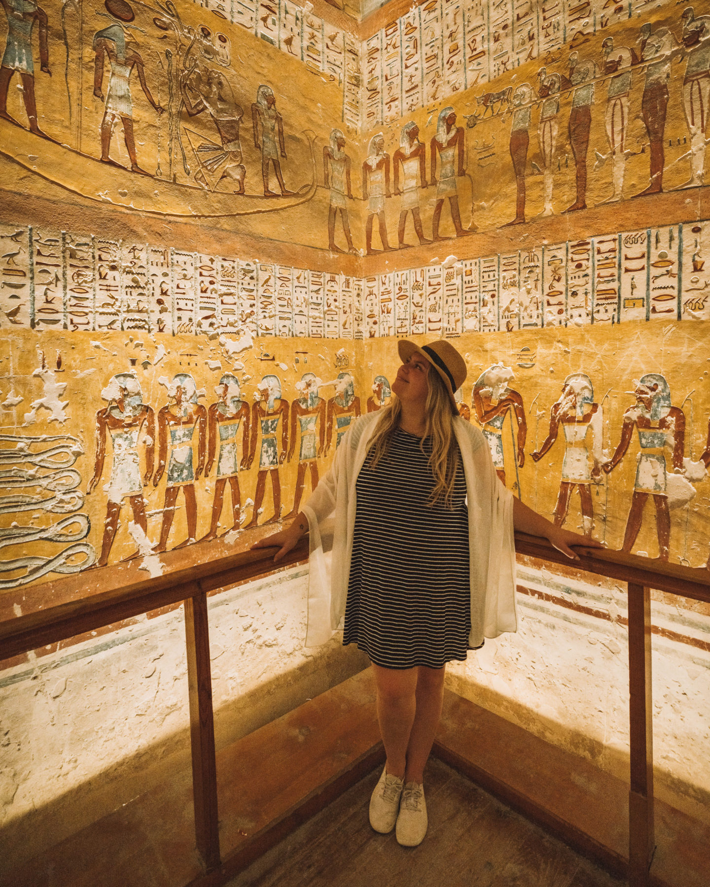 close up inside tomb at valley of the kings | egypt itinerary