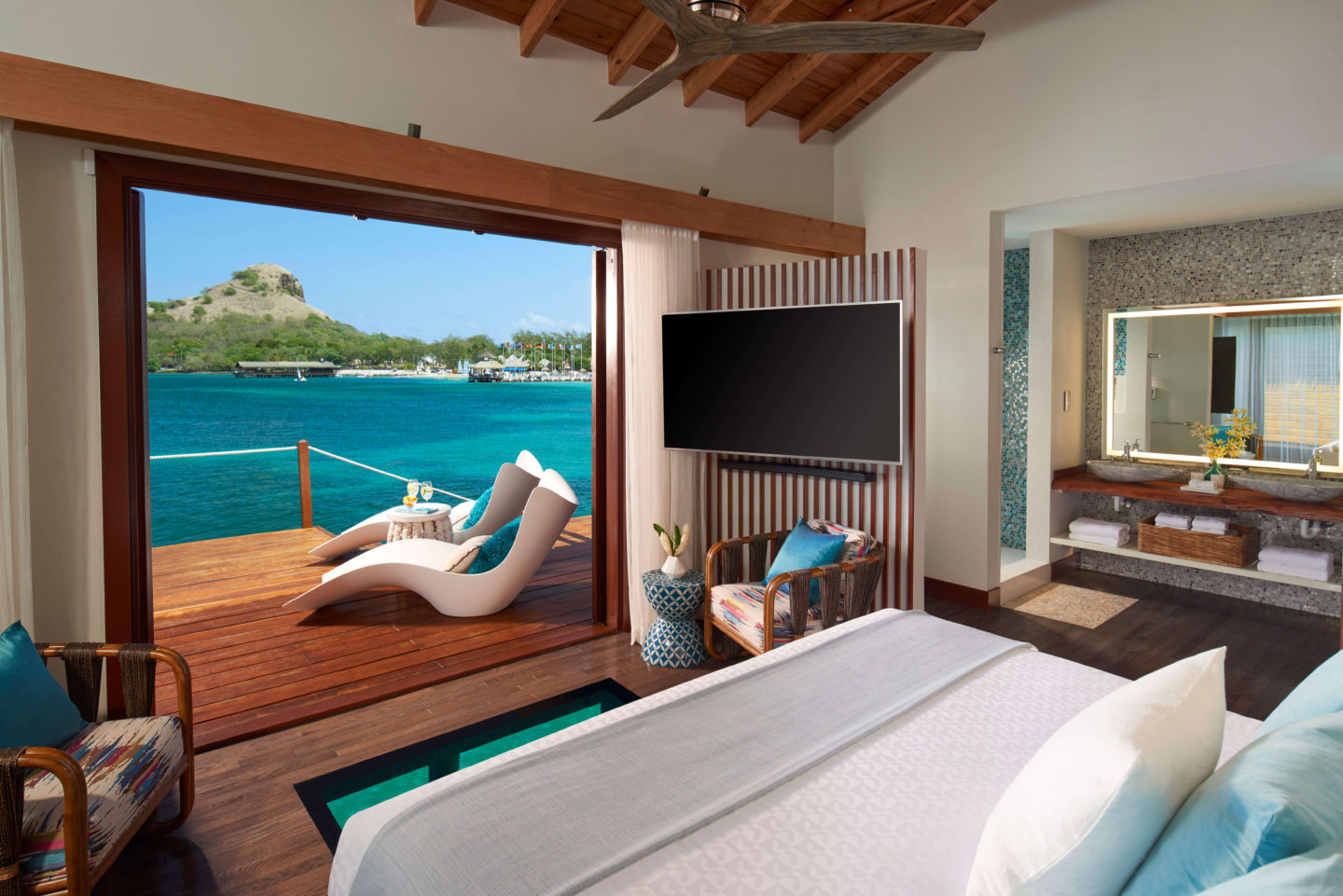 overwater bungalow sandals grande st lucian best overwater bungalows in the caribbean