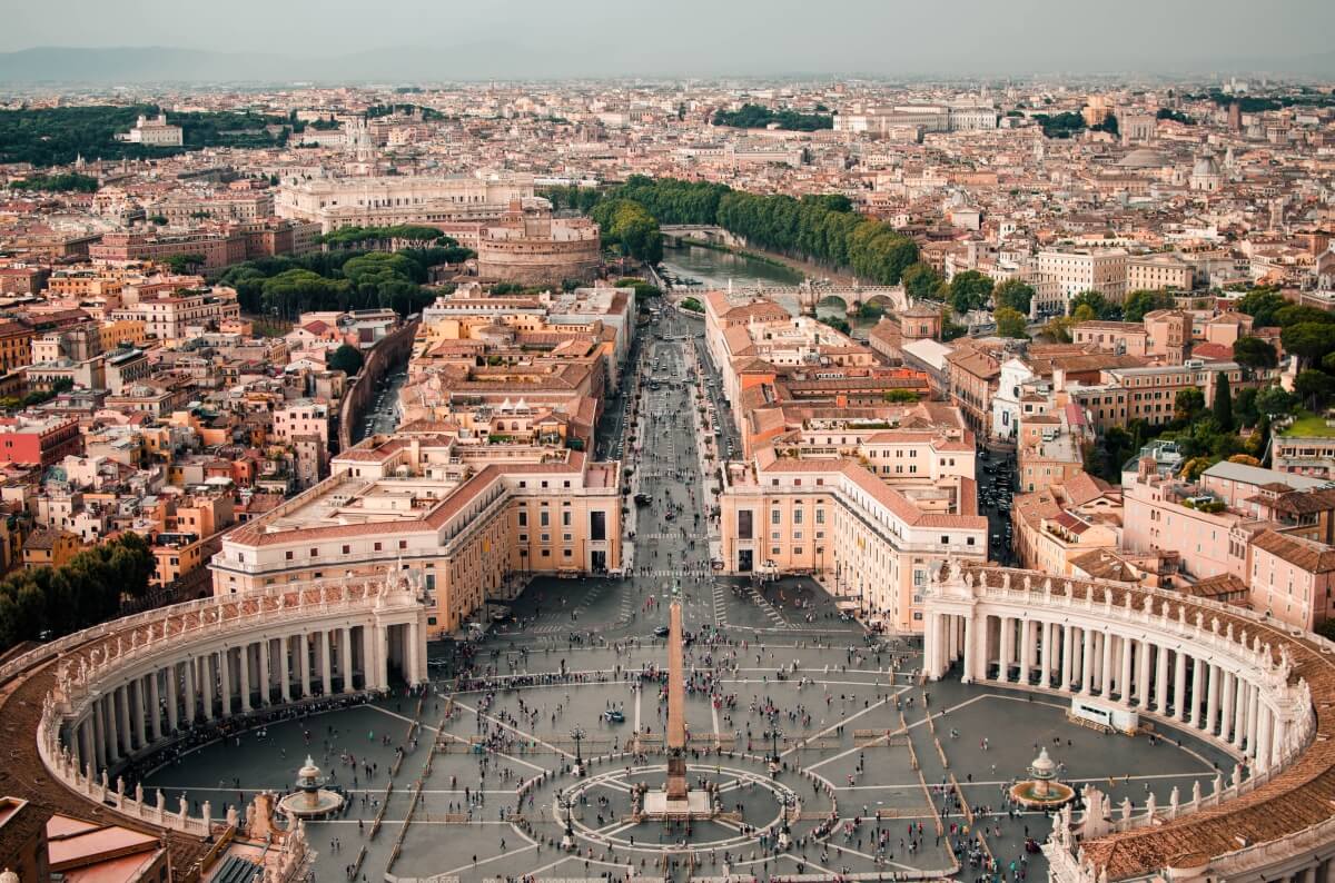 aerial view of vatican city 10 days in italy