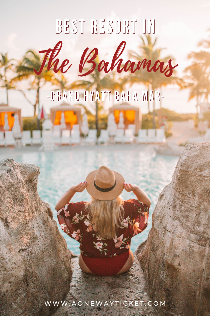 Ready for a weekend trip? Planning a wedding or bachelorette weekend? The Bahamas are the perfect place for a tropical vacation to relax and compress or have fun with your friends and family! The Grand Hyatt Baha Mar is everything you could ever want, whether you're dying to lay on the beaches or wanting a resort you have endless things to do in! Day trip to Exuma, beautiful spots for photography? Check out one of the Bahamas best resorts! #bahamastravel #bahamas #caribbean