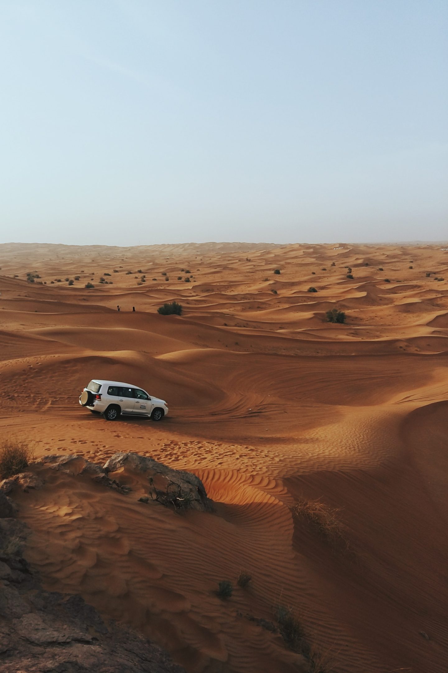 Dune bashing through the desert in Dubai