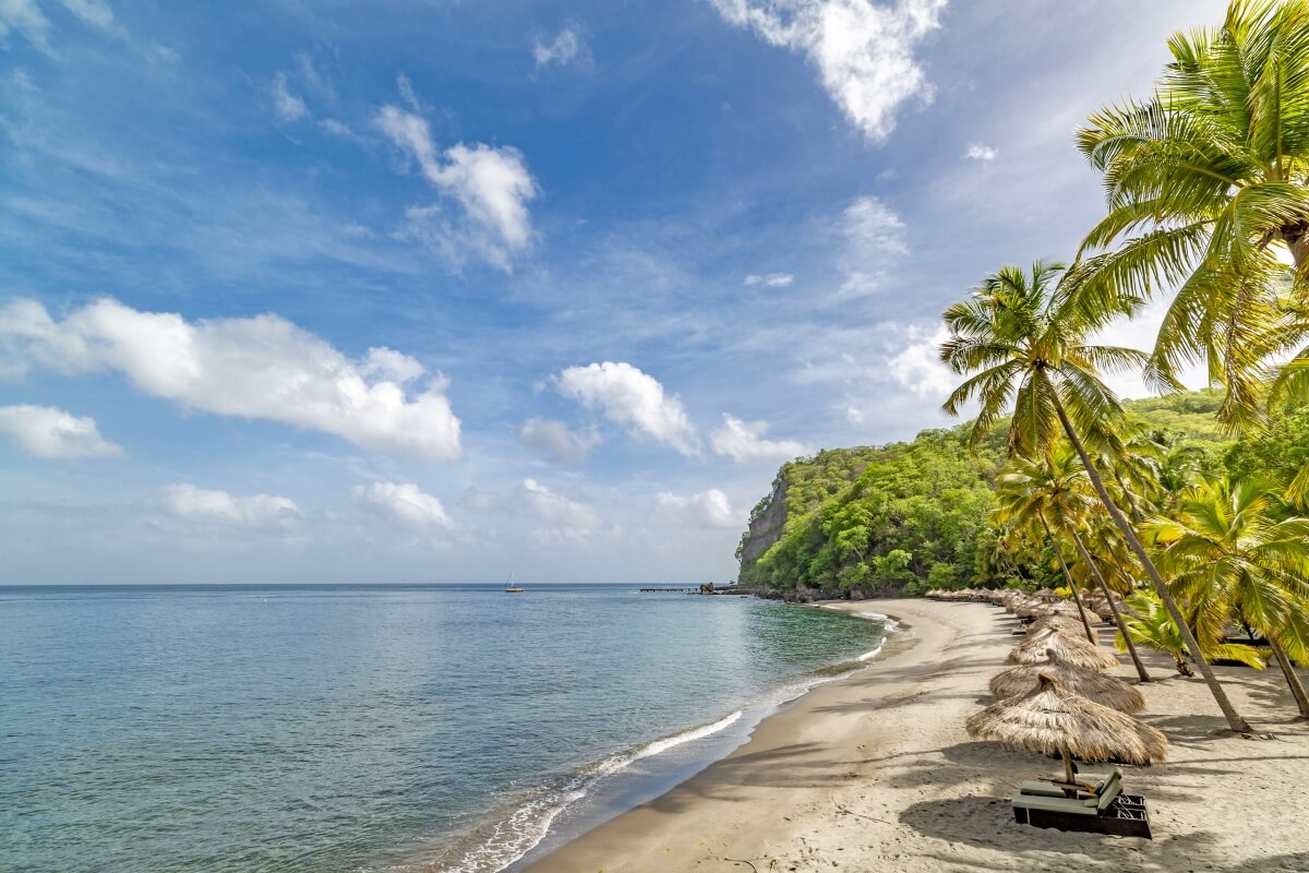 beachfront at anse chastanet st lucia
