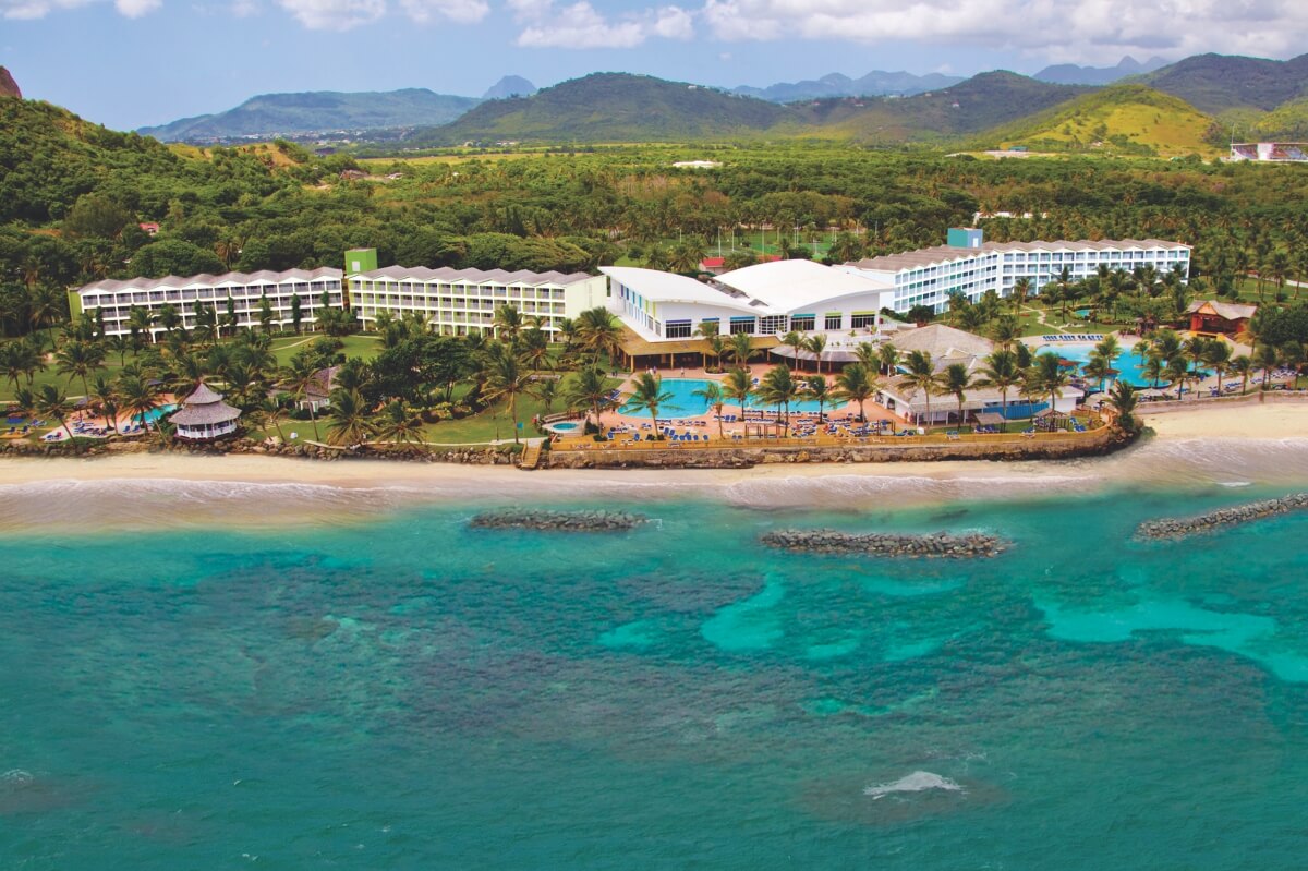 aerial view of coconut bay beach resort st lucia