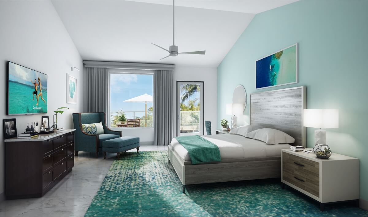 inside a crystal lagoon poolside luxury room at sandals halcyon beach