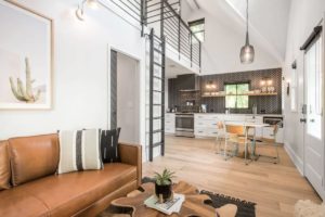 earthy interiors at airbnb in austin texas