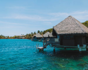 overwater bungalows at the intercontinental tahiti