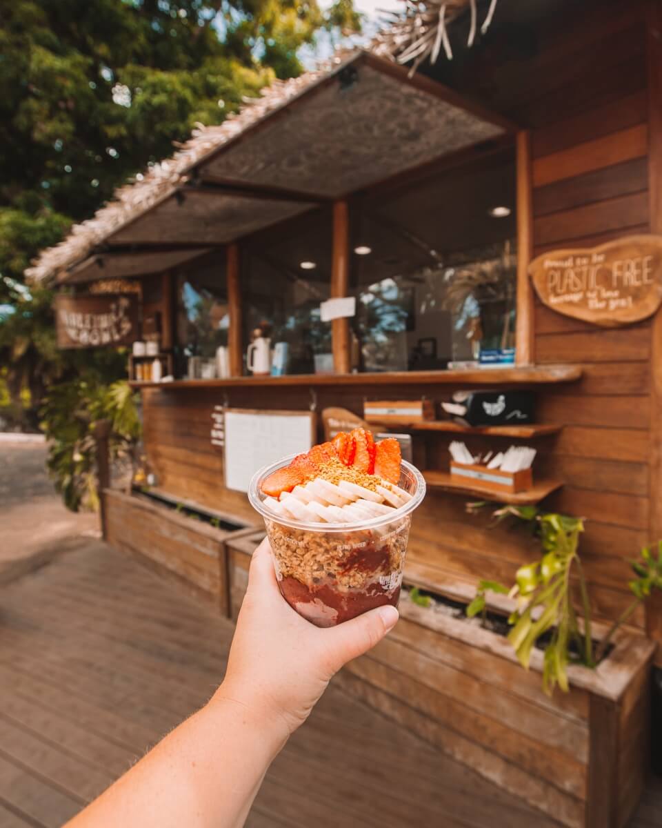 acai bowl at haleiwa bowls in oahu's north shore hawaii