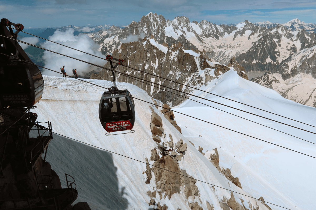 Panoramic mont blanc cable car A One Way Ticket